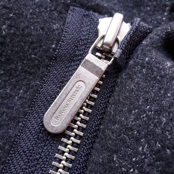 Banana Republic Cabinwear Shacket Mens L Wool Blend Workwear Jacket Gray FLAW - Picture 6 of 15